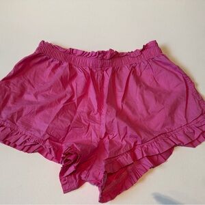 Women's Pink Ruffle Shorts